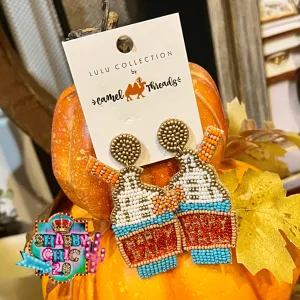 Happy Fall Beaded Earrings
