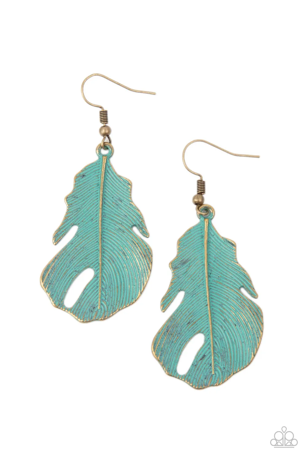 Heads QUILL Roll Brass Earrings Paparazzi