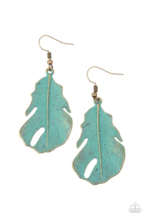 Heads QUILL Roll Brass Earrings Paparazzi