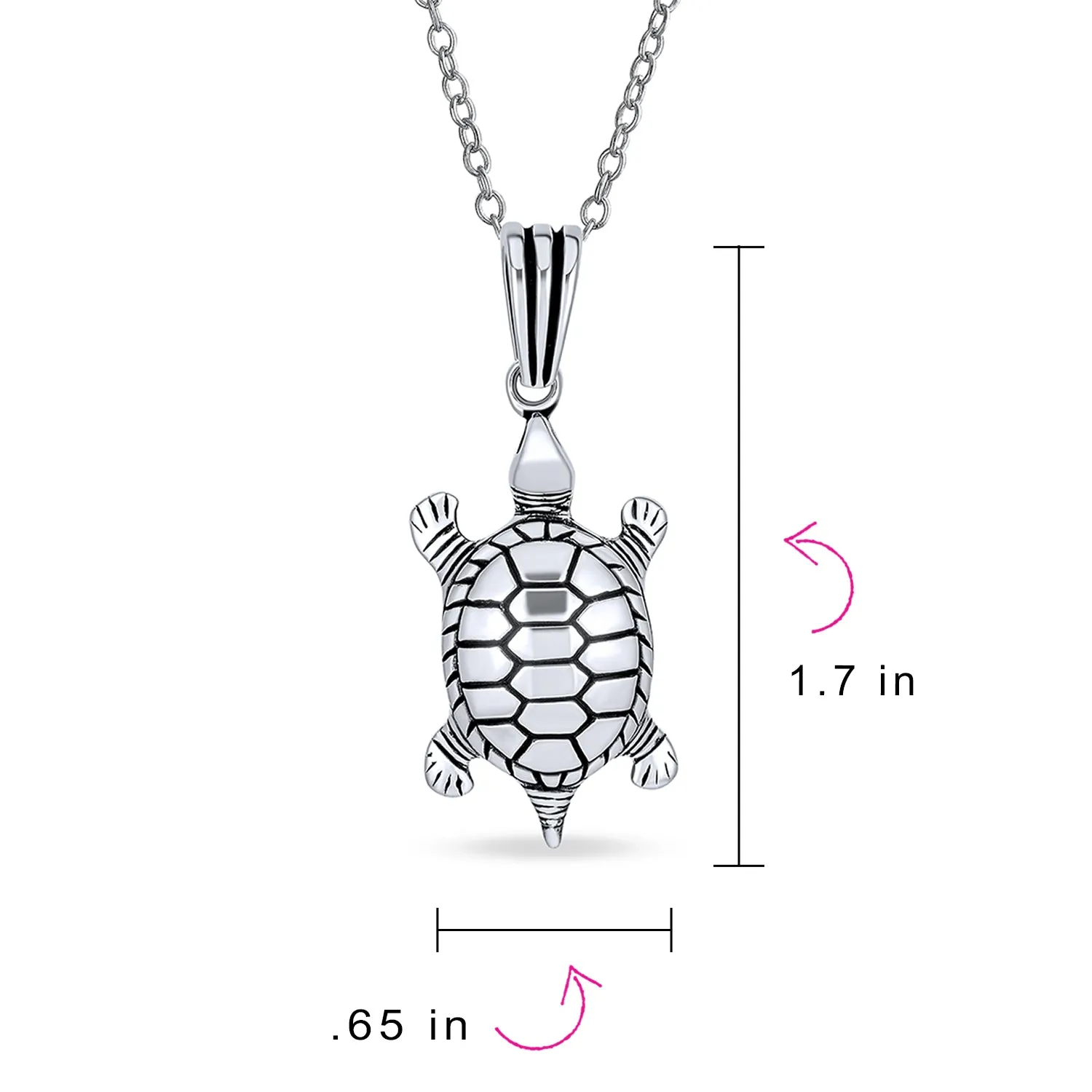 Honeymoon Nautical Sea Turtle Pendant and Earrings Jewelry Set Sterling Silver