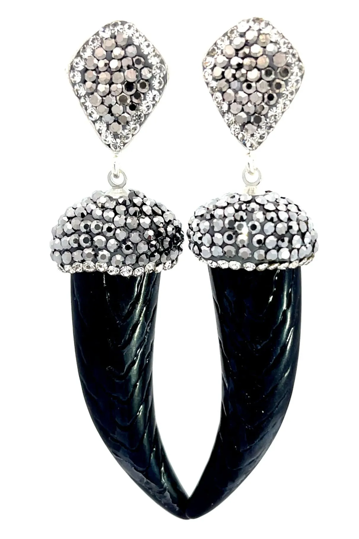 Horn Crystal Dangle Earring