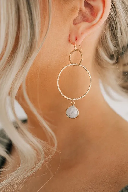 Howlite Hoop Earrings