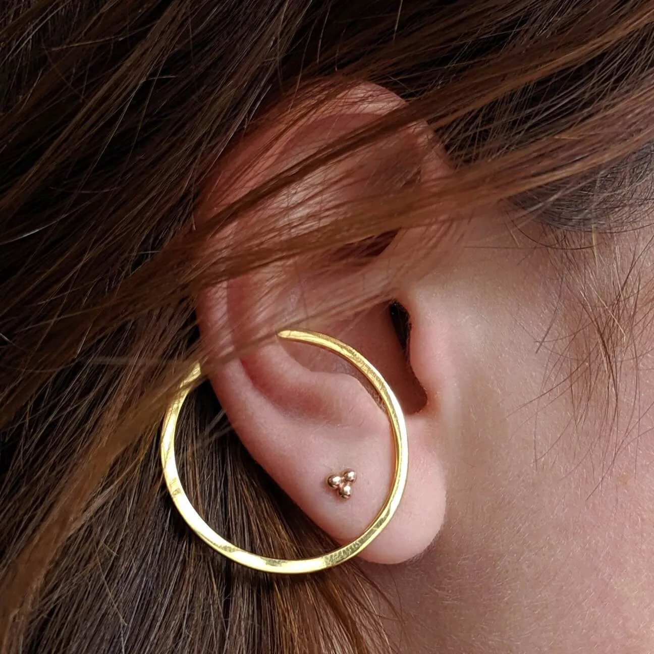 Illusion Hoops in Sterling Silver