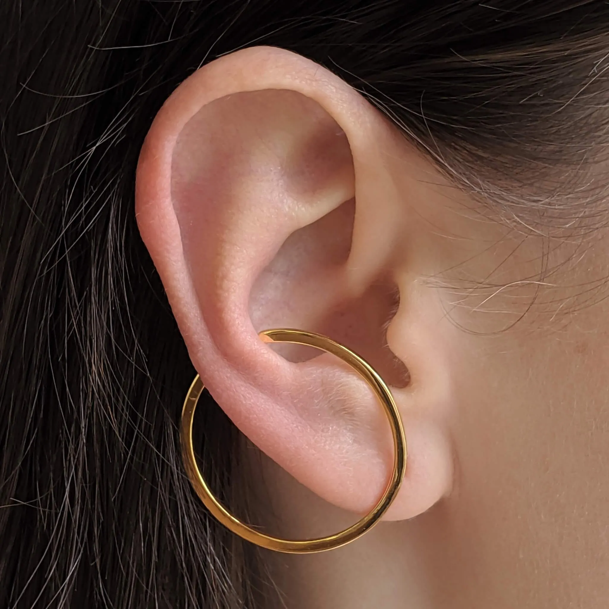 Illusion Hoops in Sterling Silver