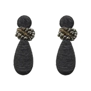 Imperial Bead Knotted Teardrop Earrings