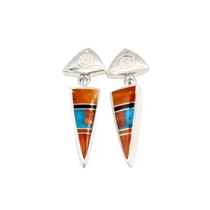Inlay Triangle Earrings