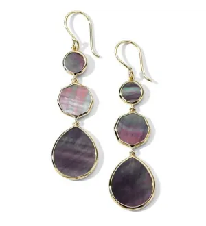IPPOLITA Polished Rock Candy Crazy 8's Earrings in Black Shell
