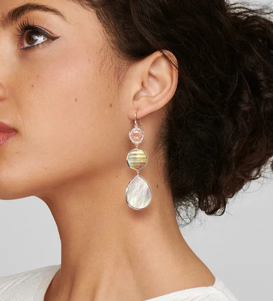 IPPOLITA Polished Rock Candy Sterling Silver Crazy 8's Earrings in Dahlia