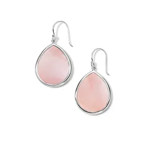 IPPOLITA Polished Rock Candy Sterling Silver Small Teardrop Pink Shell Earrings