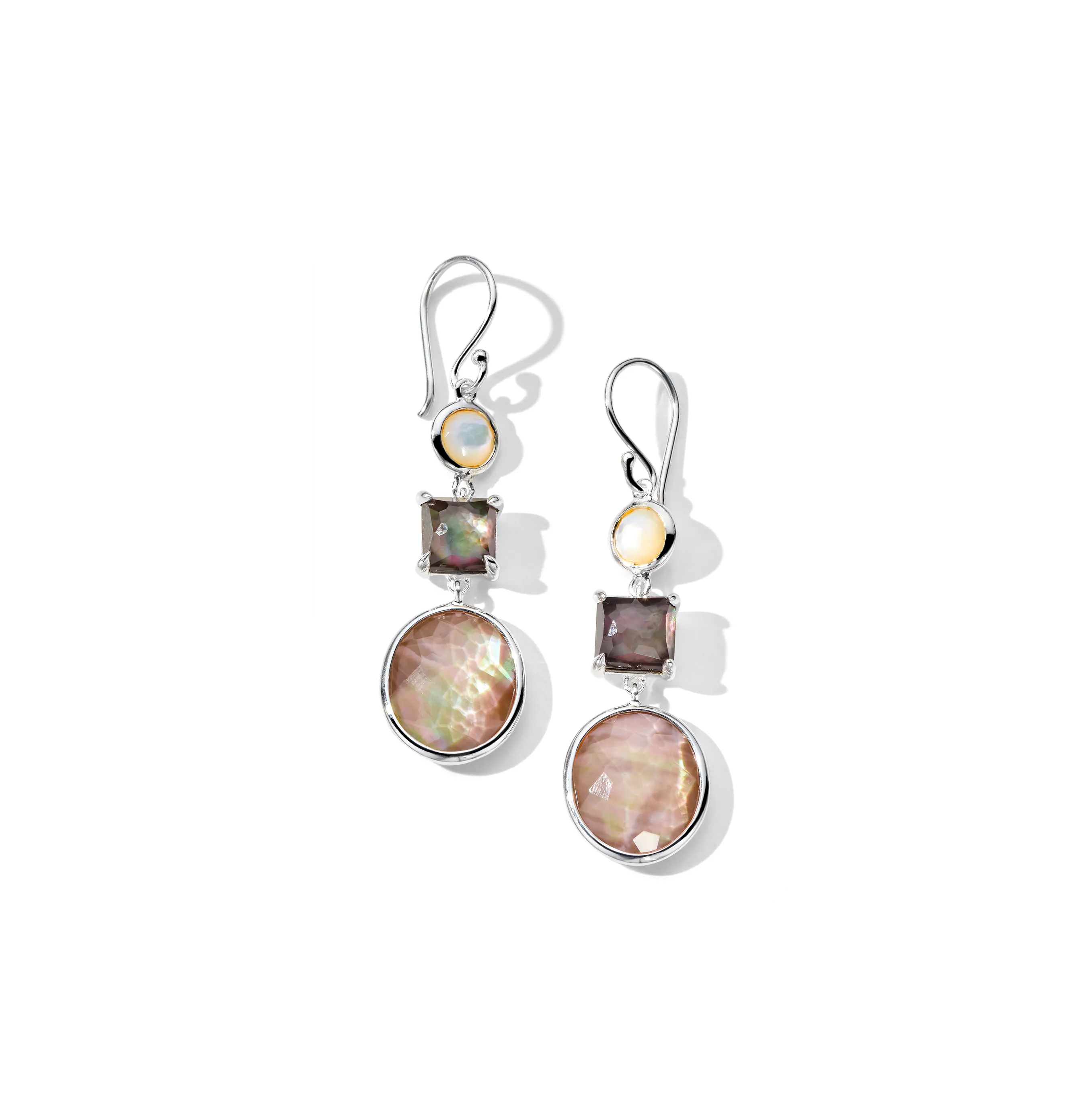 IPPOLITA Rock Candy 3-Stone Drop Earrings in Sabbia