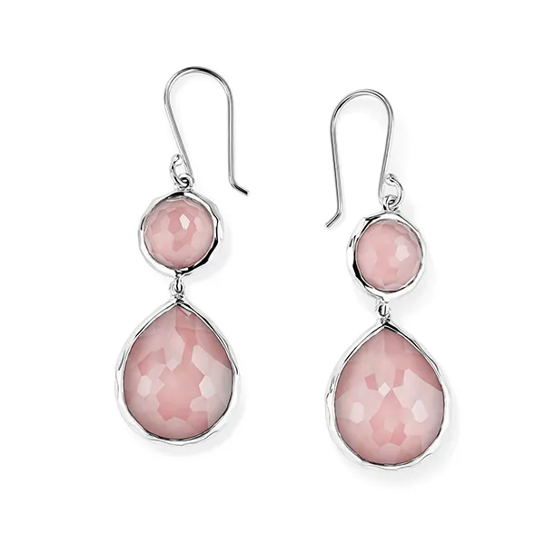 IPPOLITA Rock Candy Sterling Silver Double Drop Pink Shell Earrings