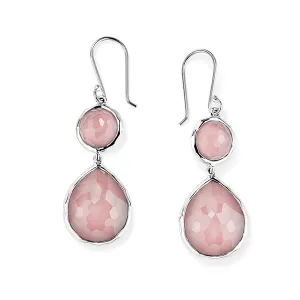 IPPOLITA Rock Candy Sterling Silver Double Drop Pink Shell Earrings