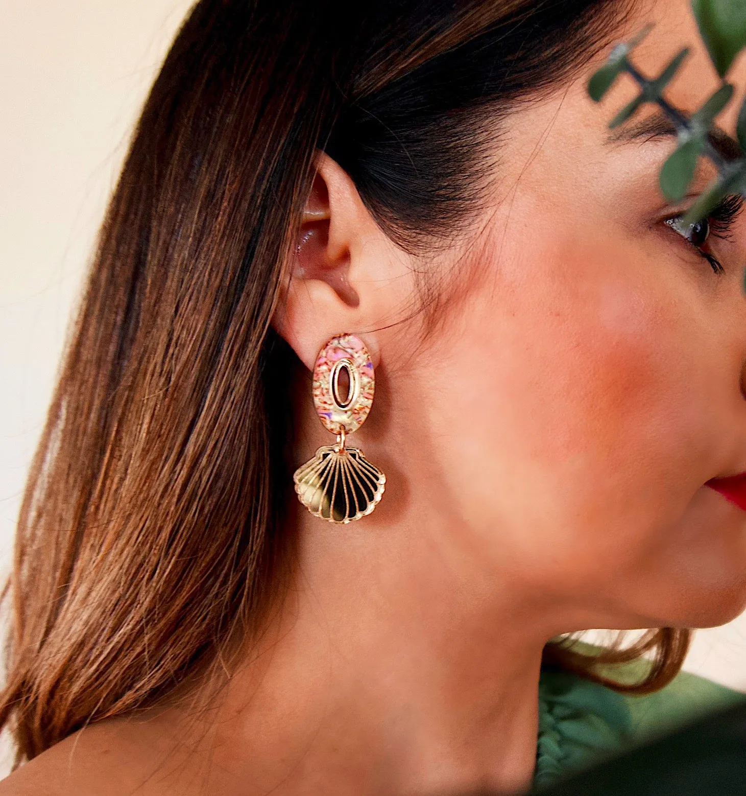 Iris Oval Abalone & Shell Mini Earrings