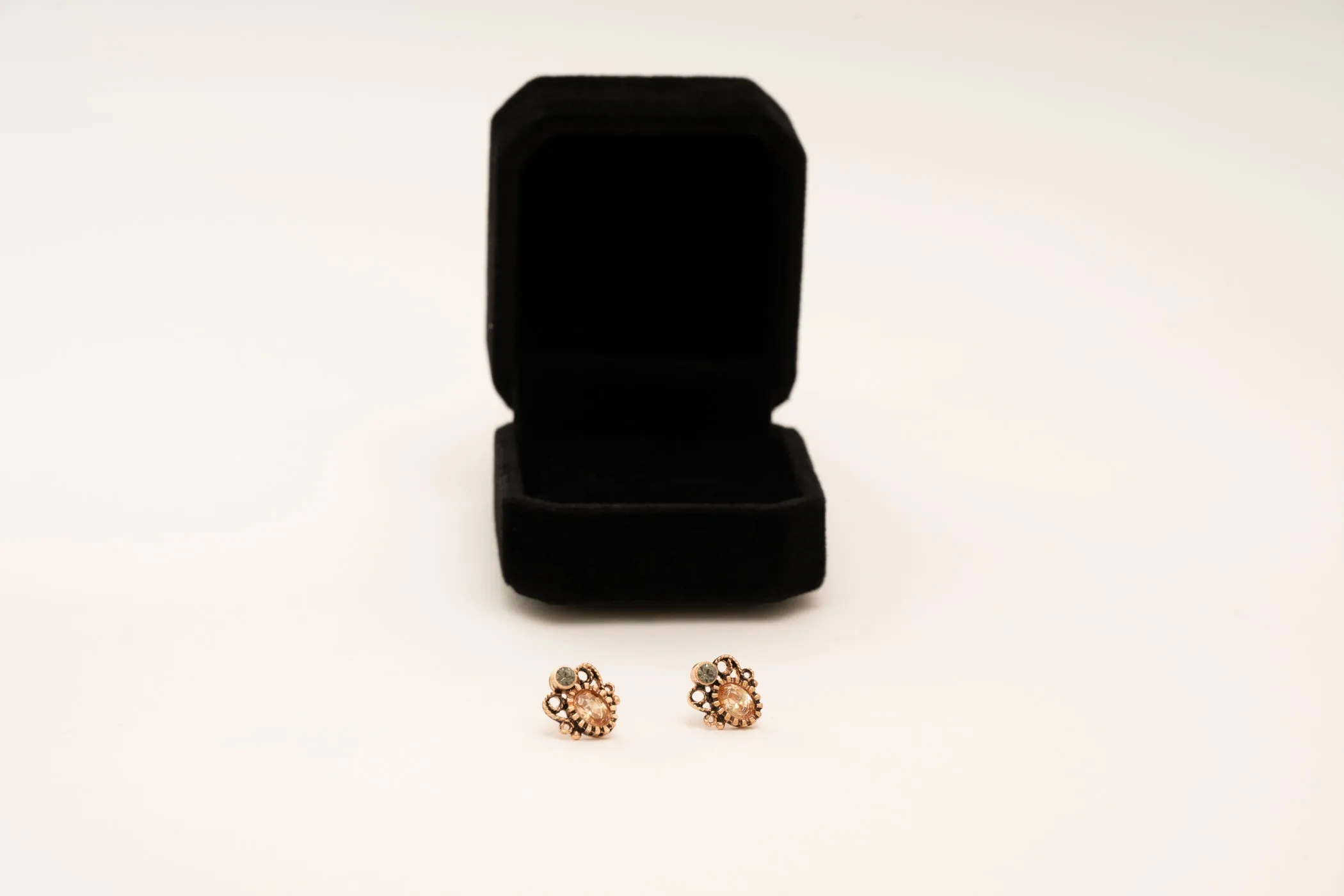 Italian Artisan Rose Gold Victorian Grace Earrings