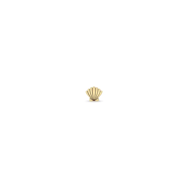 Itty Bitty Shell Stud in Yellow Gold