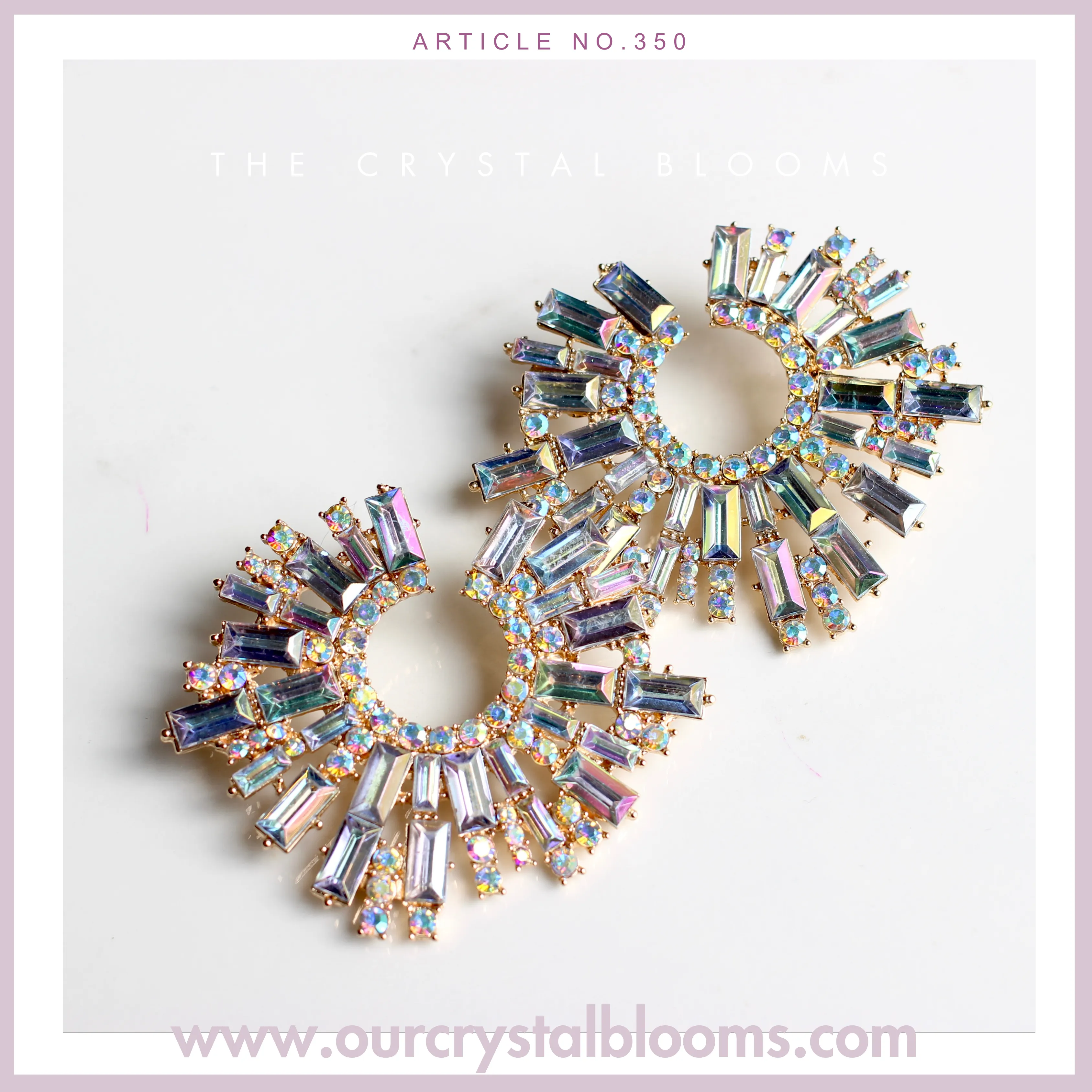 JCEarrings(Rhinestone XXL disks)-162-CL