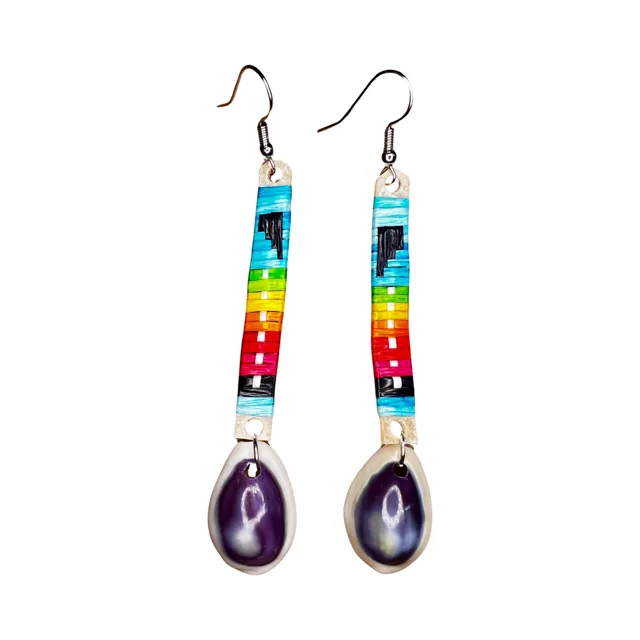 JRC Quill and Shell Slat Earrings