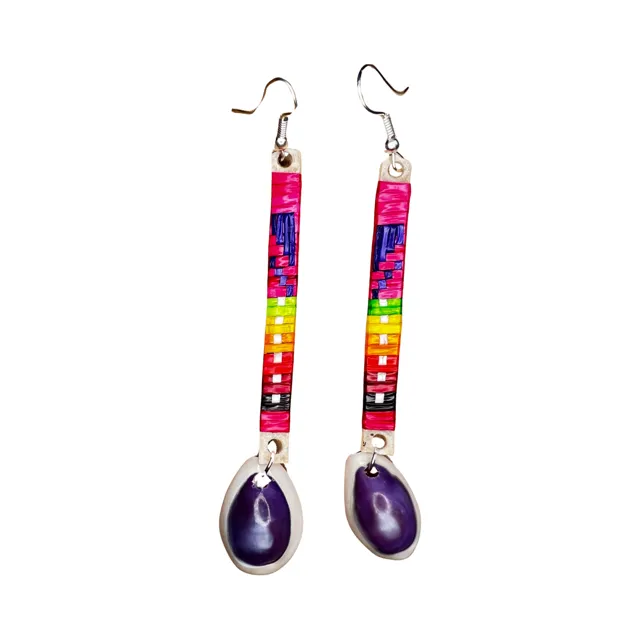 JRC Quill and Shell Slat Earrings