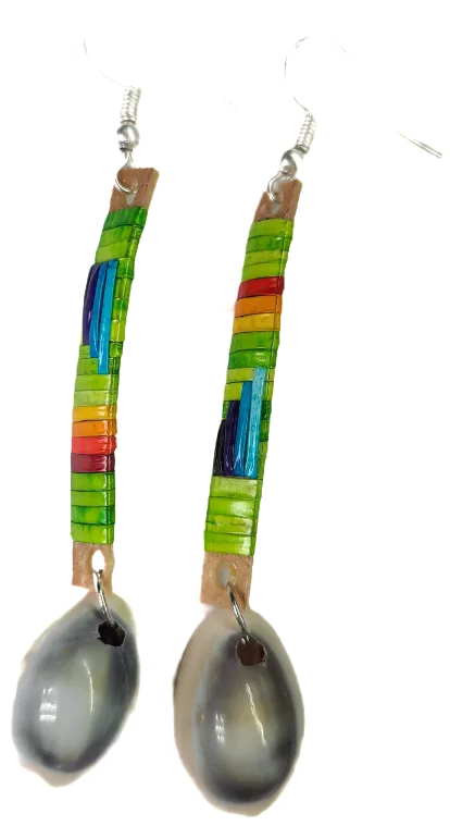 JRC Quill and Shell Slat Earrings