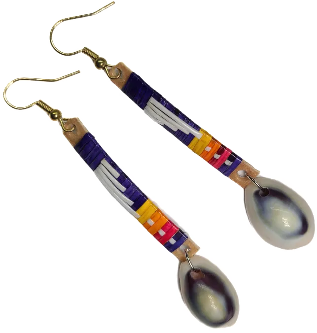 JRC Quill and Shell Slat Earrings