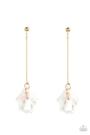 Keep Them In Suspense - Gold Post Earring