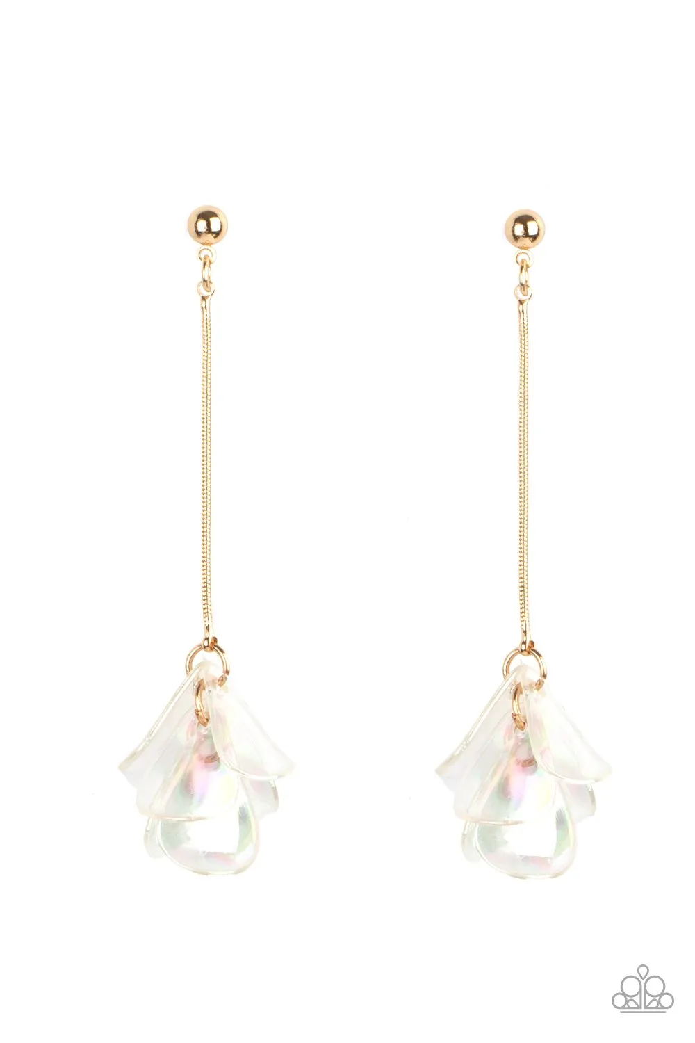 Keep Them In Suspense - Gold Post Earring