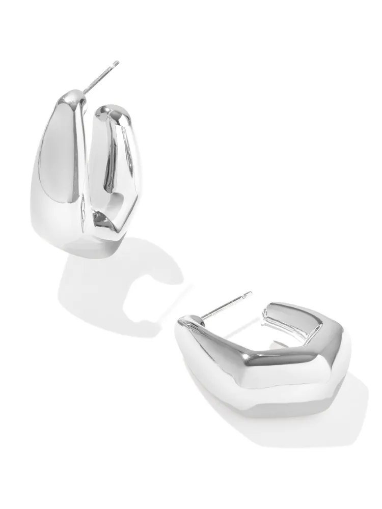 Kendra Scott Kaia Small Hoop - Silver