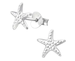 Kids Sterling Silver Starfish Stud Earrings