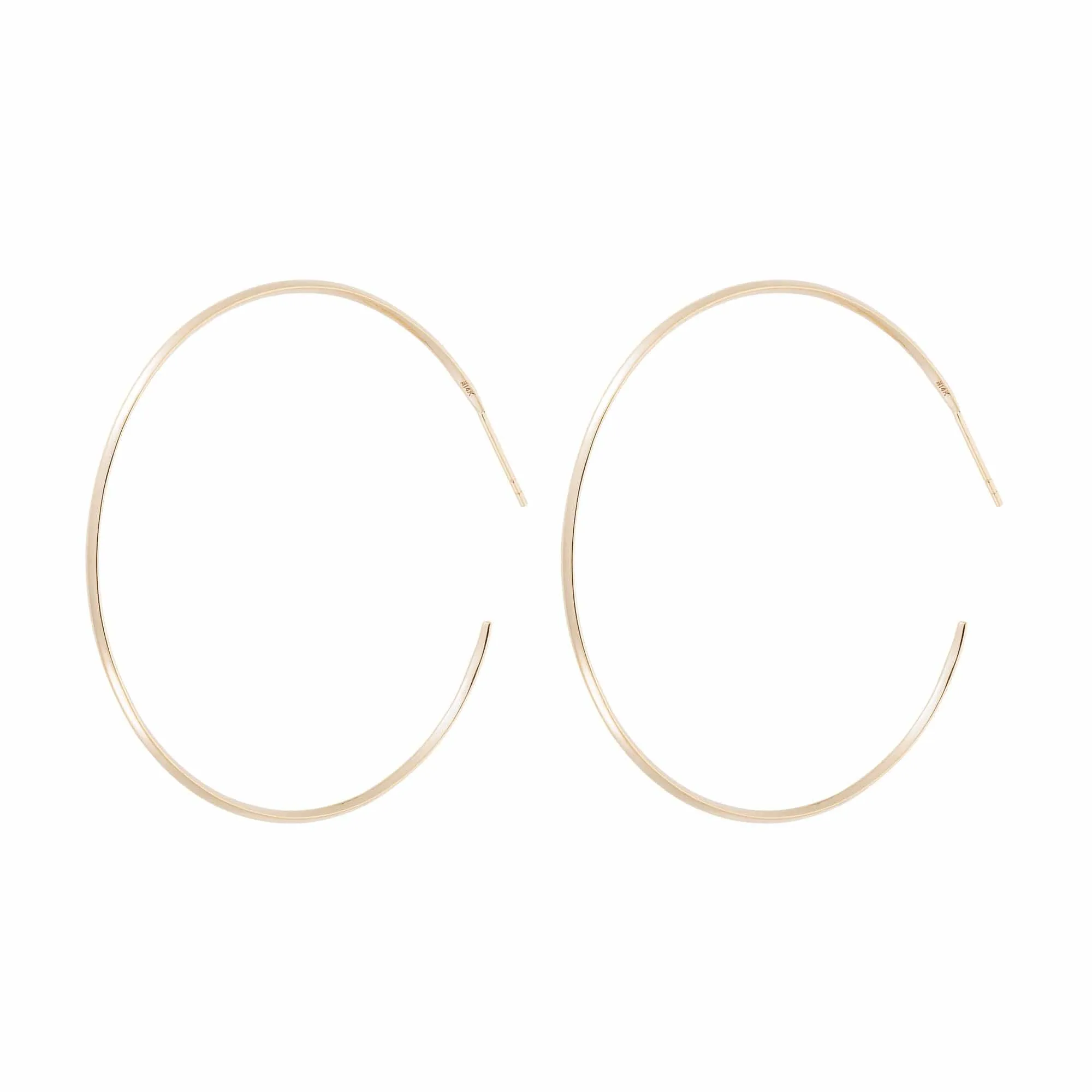 Knife Edge Large Hoops (2")