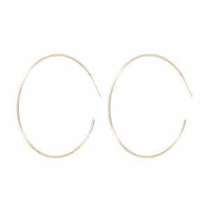 Knife Edge Large Hoops (2")