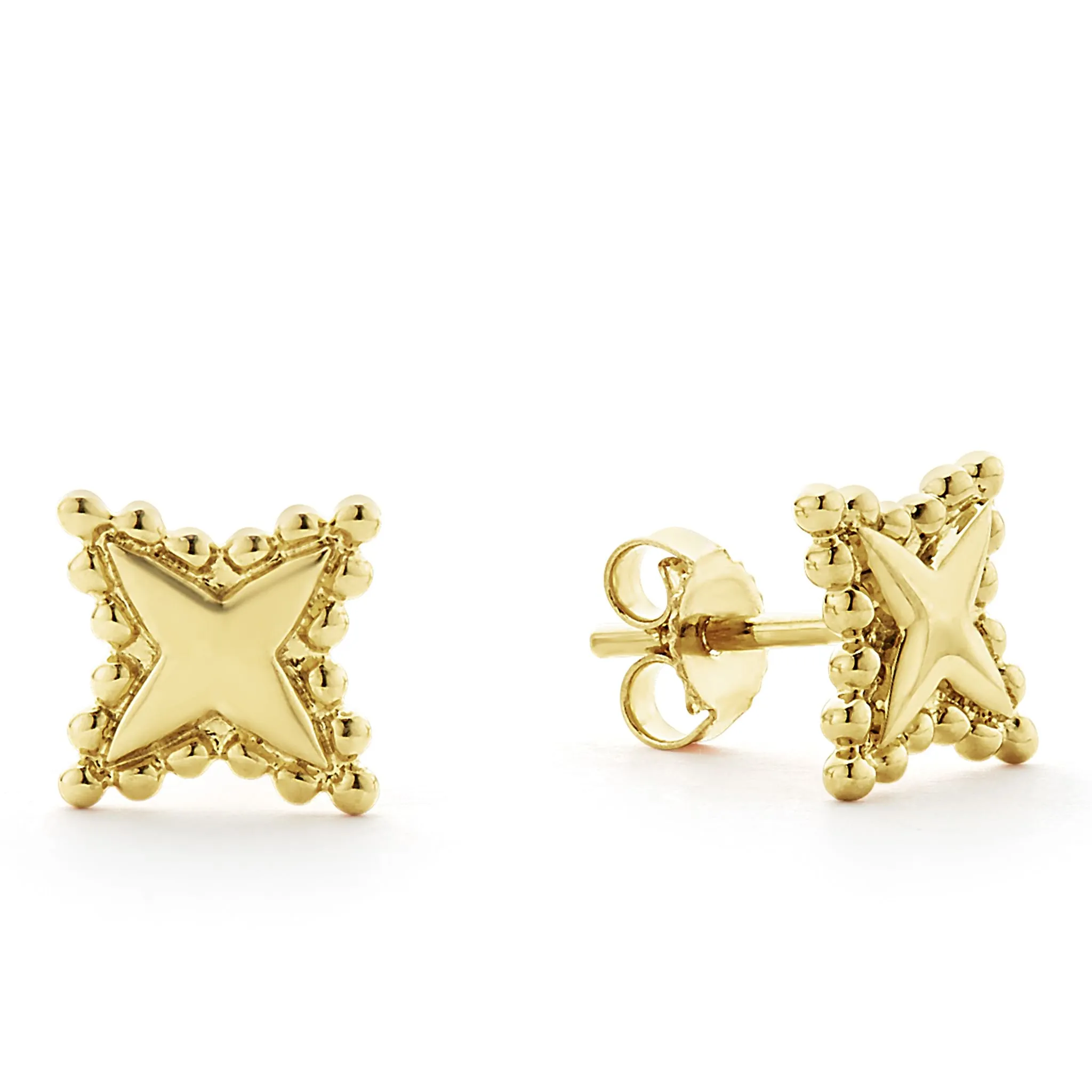 KSL 18K Gold X Stud Earrings