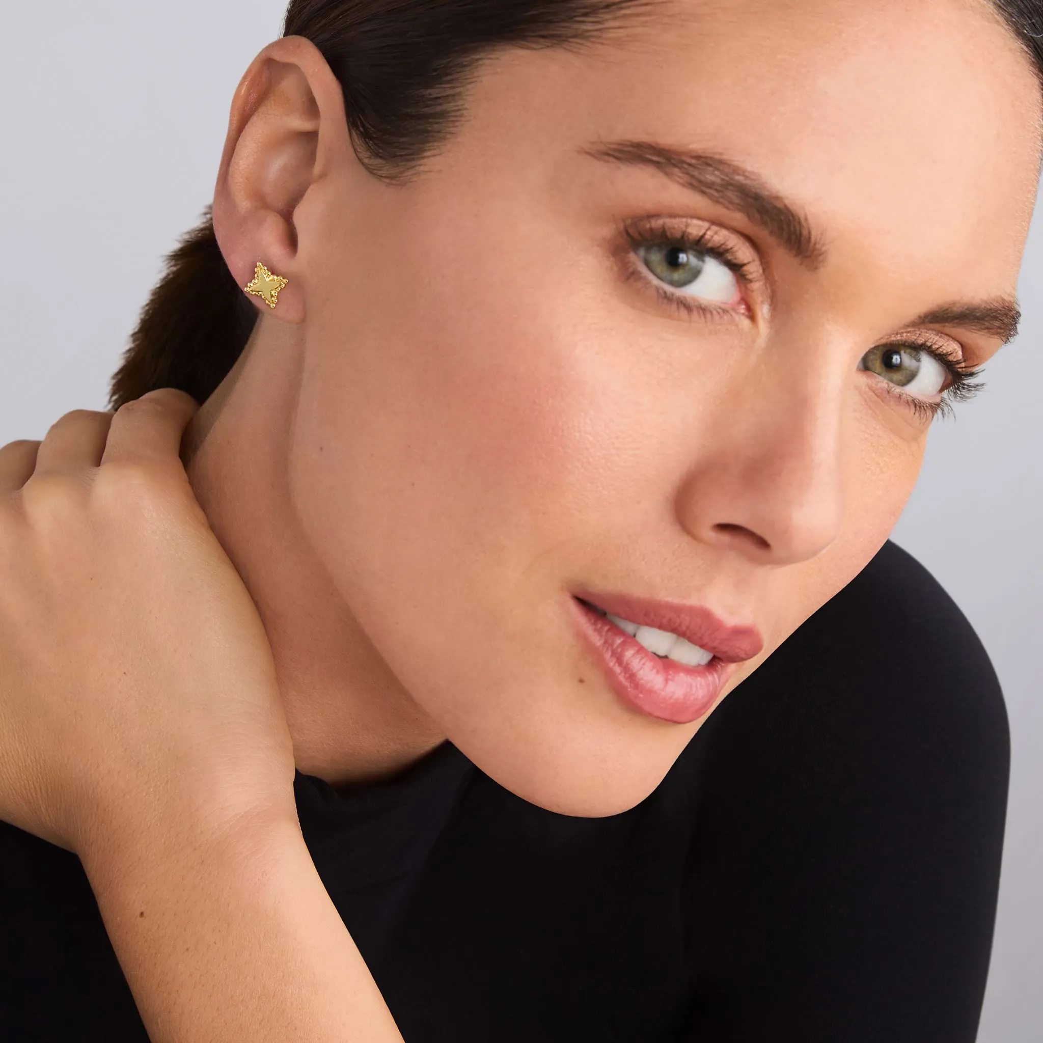 KSL 18K Gold X Stud Earrings