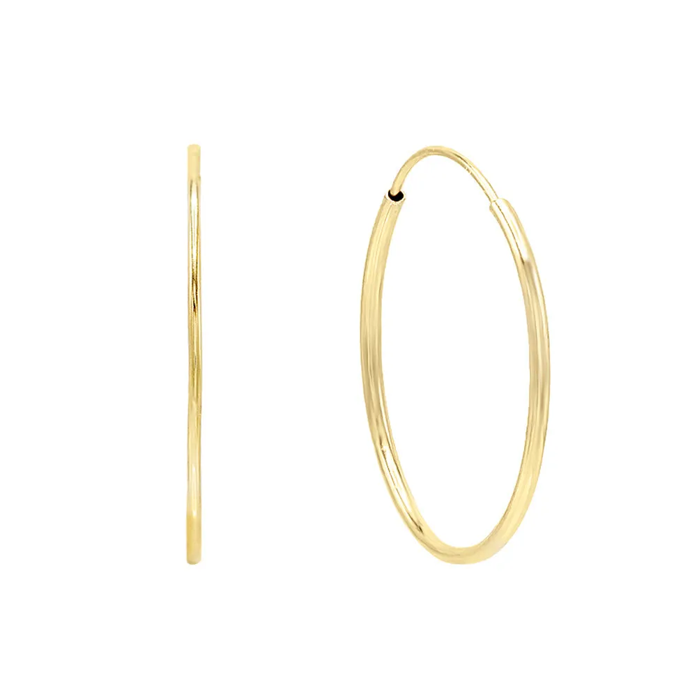 Large Endless Hoop Earring 14K