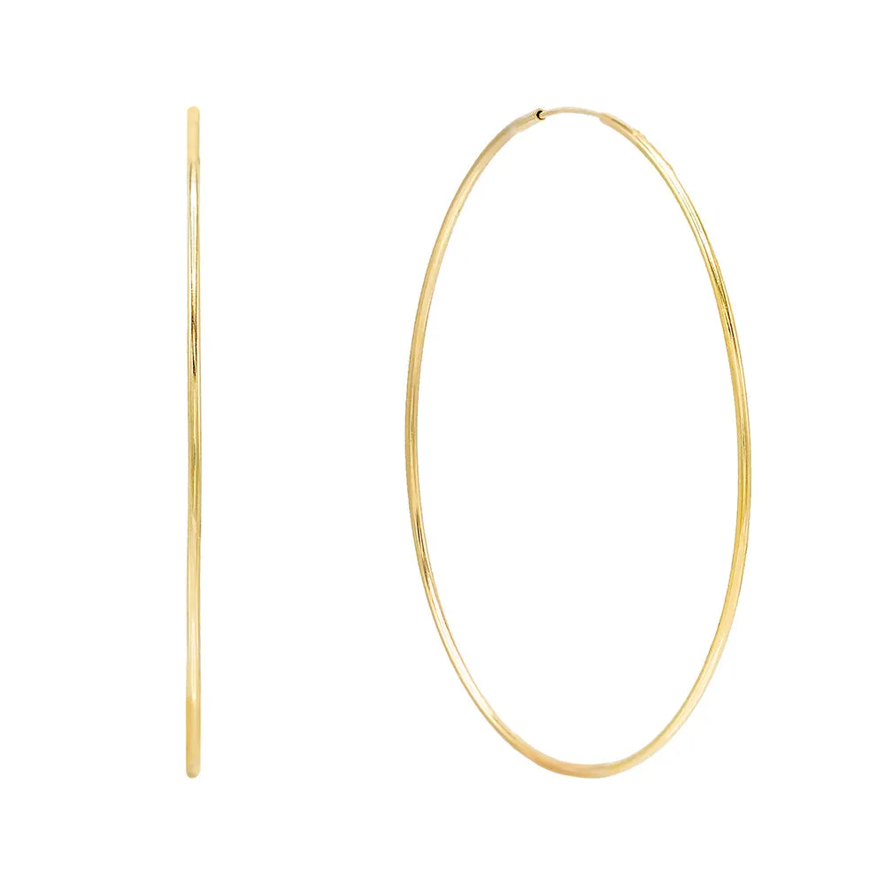 Large Endless Hoop Earring 14K