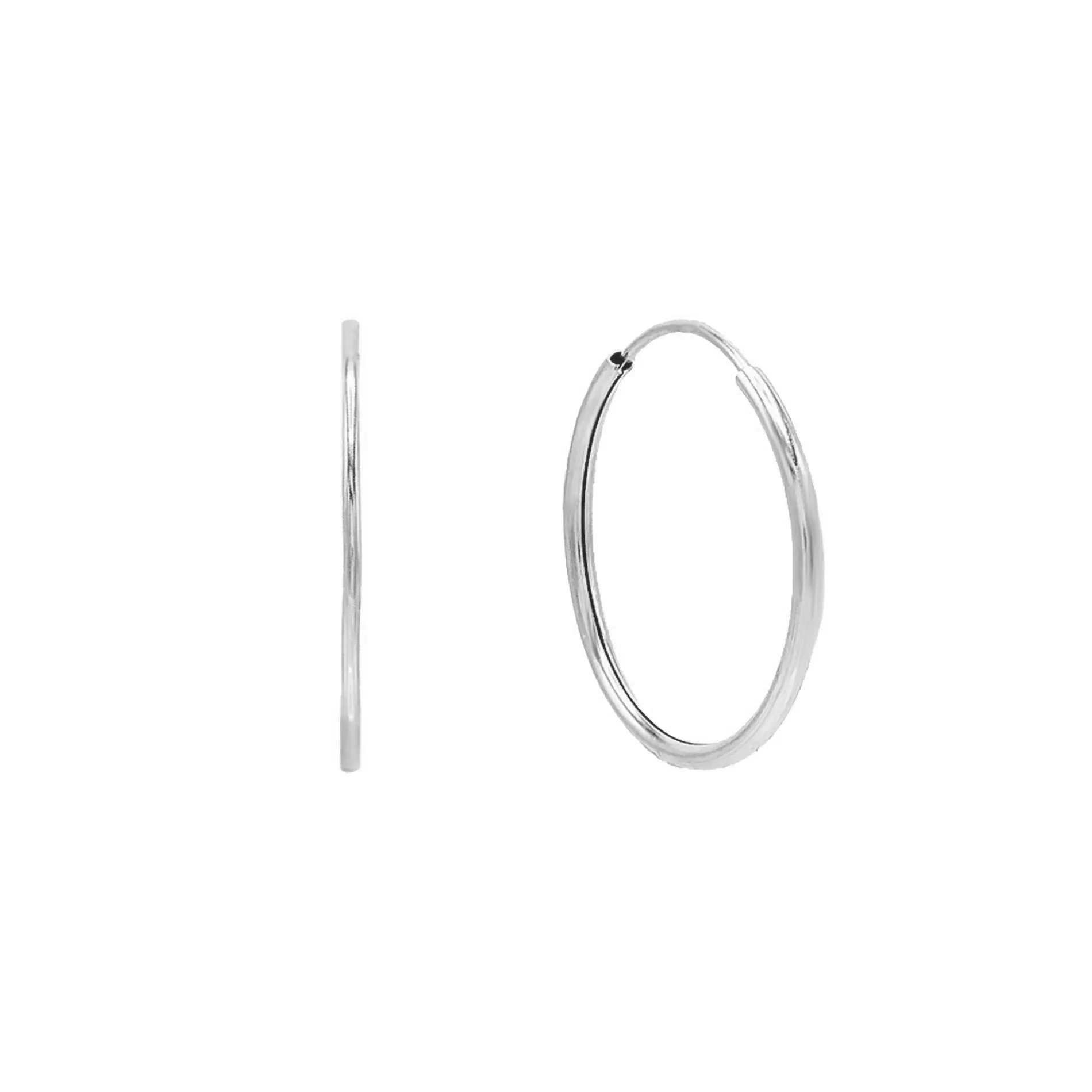 Large Endless Hoop Earring 14K