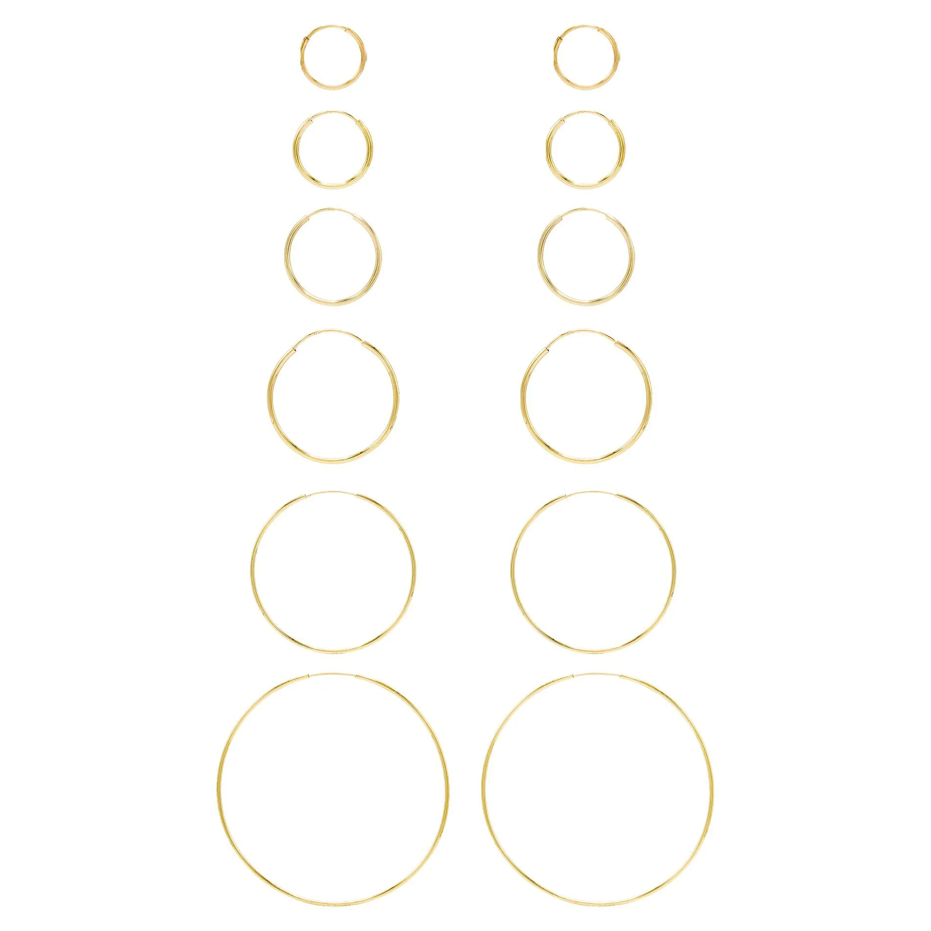 Large Endless Hoop Earring 14K