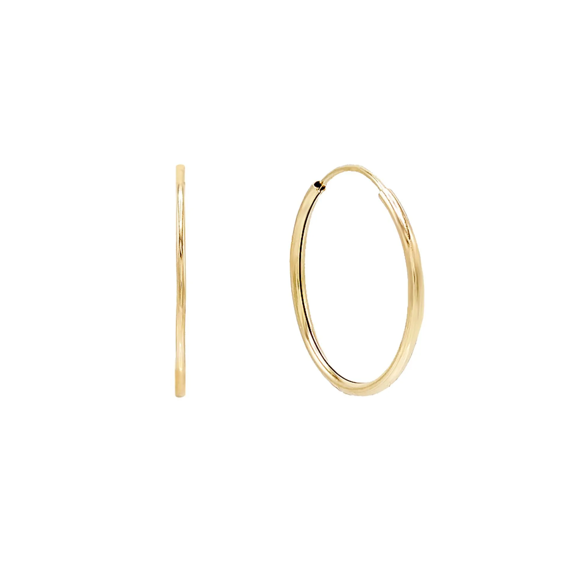 Large Endless Hoop Earring 14K
