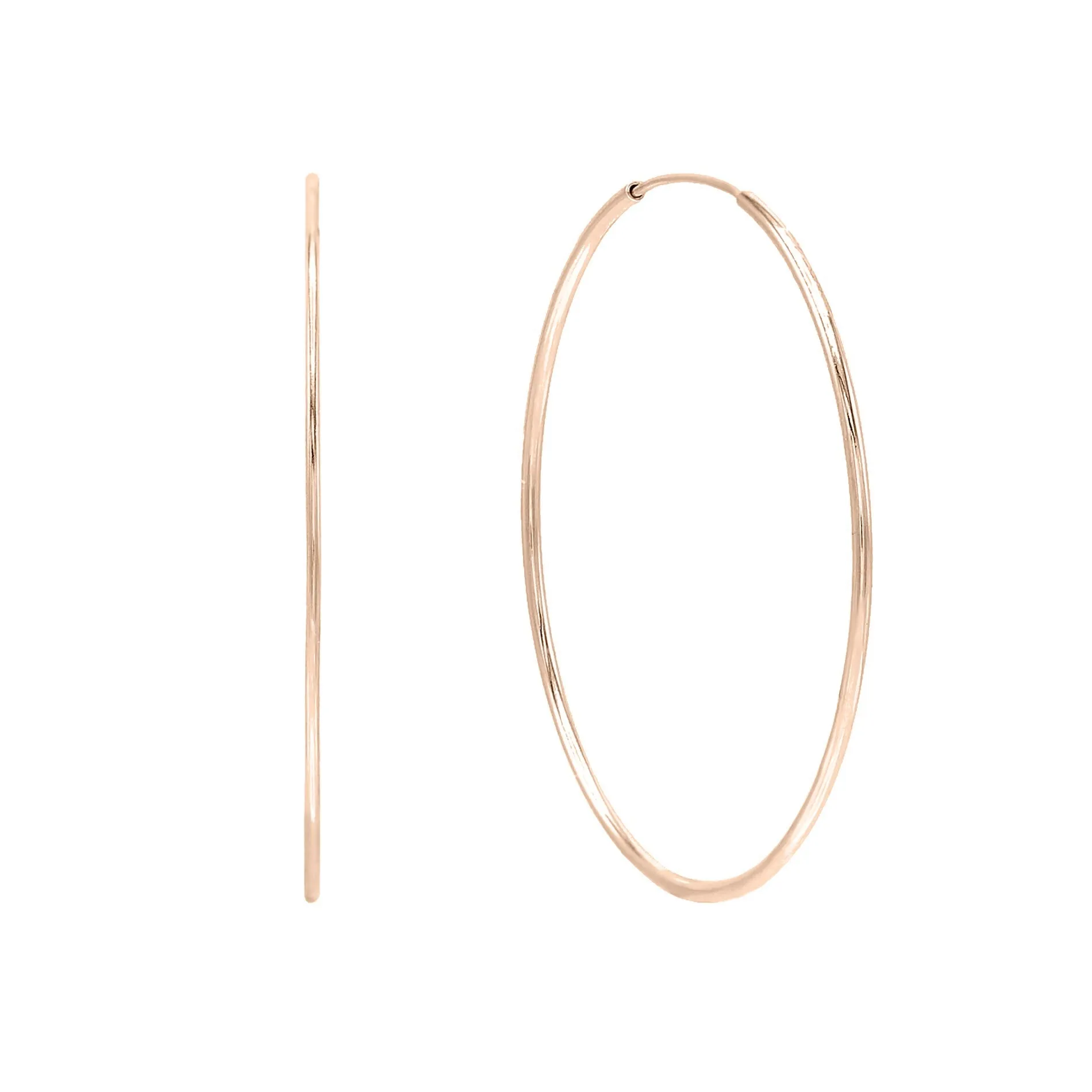 Large Endless Hoop Earring 14K