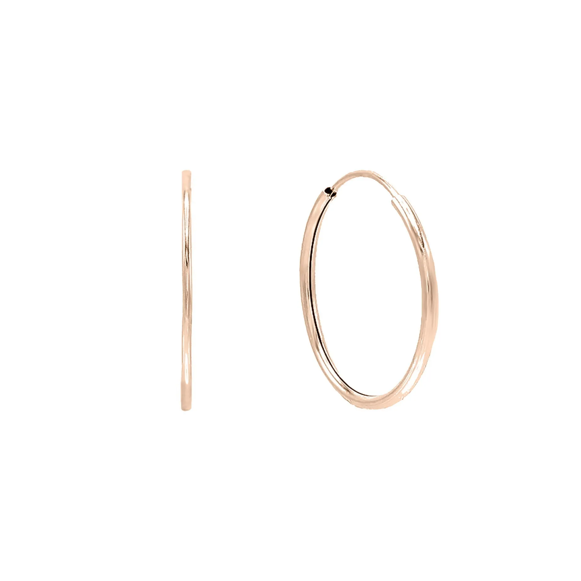 Large Endless Hoop Earring 14K