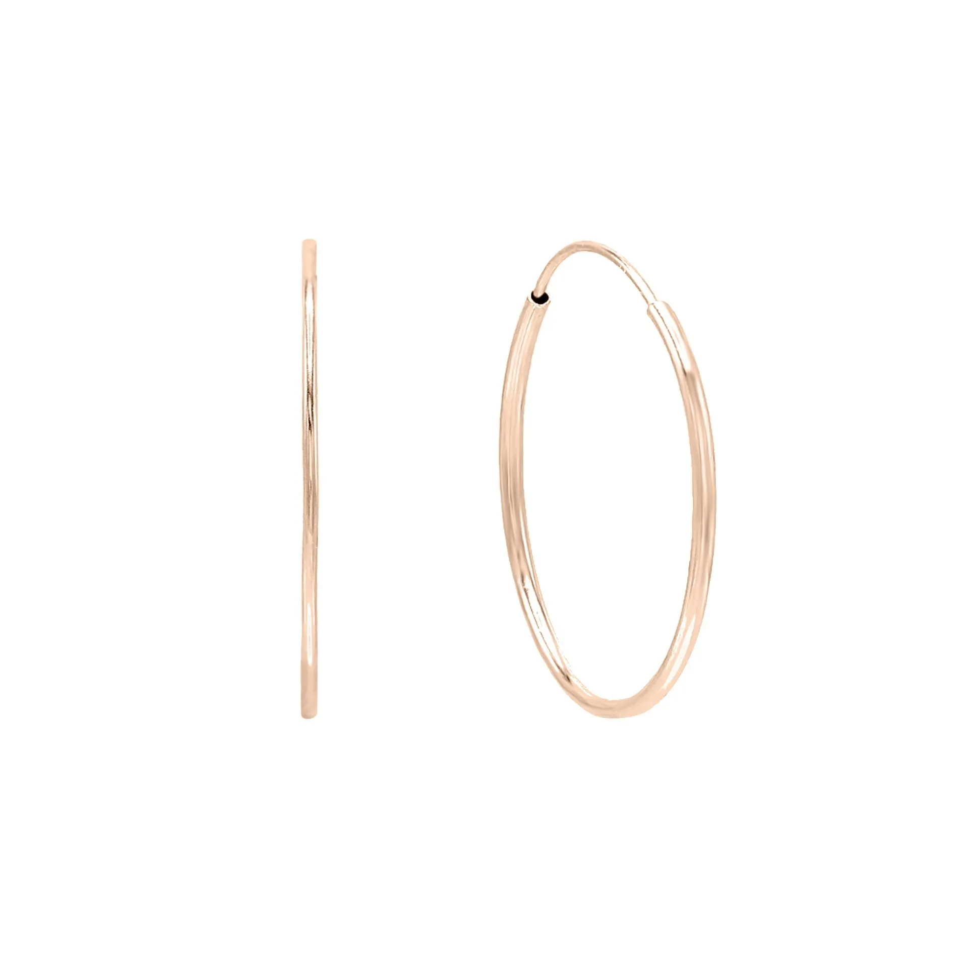 Large Endless Hoop Earring 14K