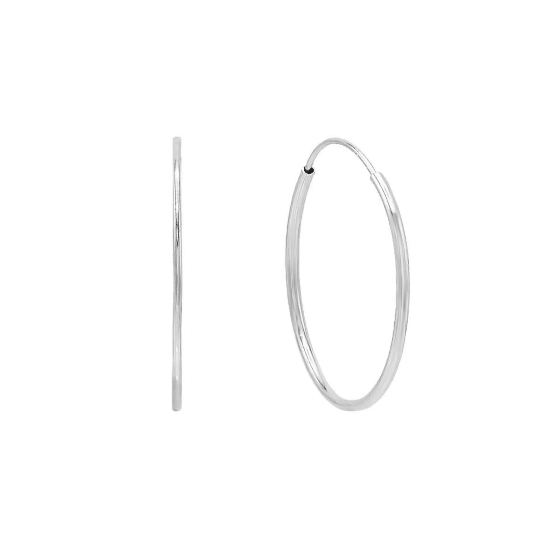 Large Endless Hoop Earring 14K