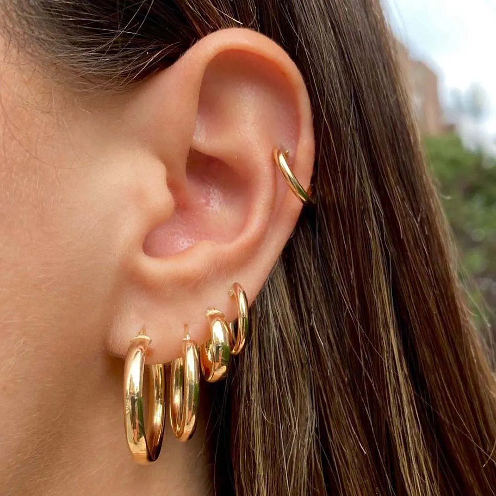Large Endless Hoop Earring 14K
