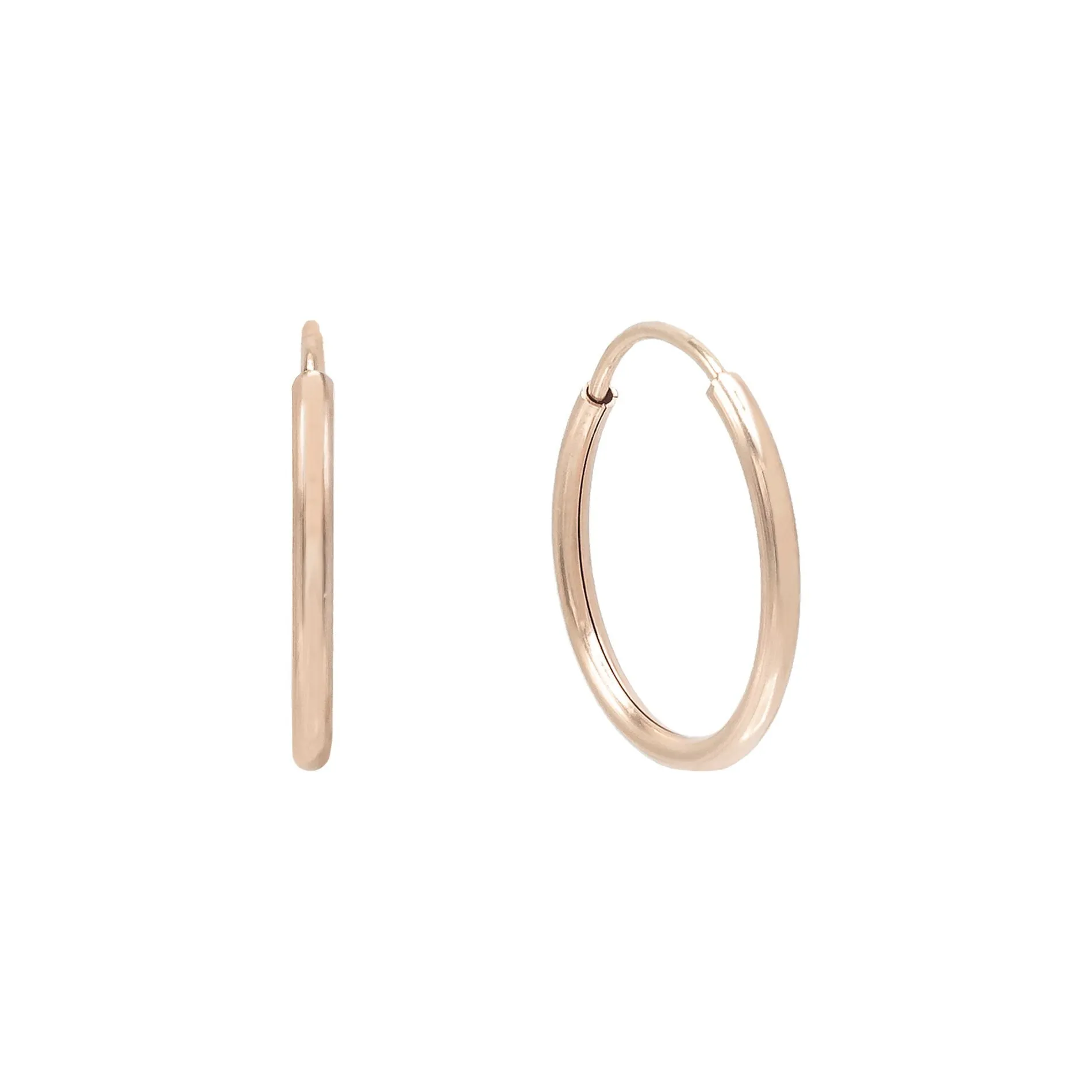 Large Endless Hoop Earring 14K