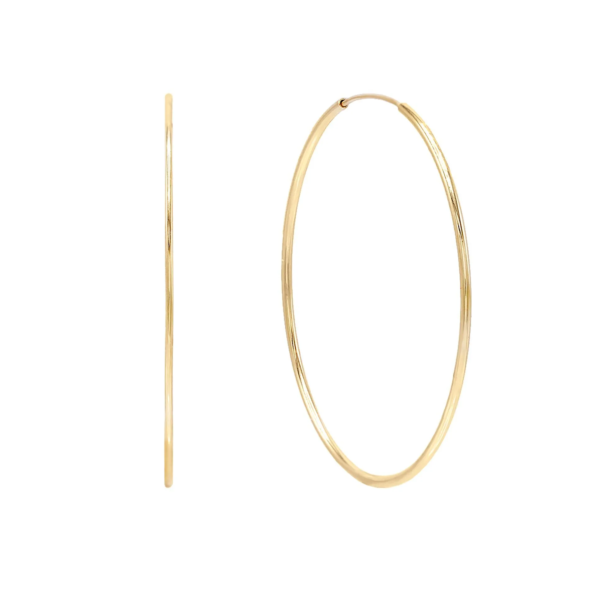 Large Endless Hoop Earring 14K
