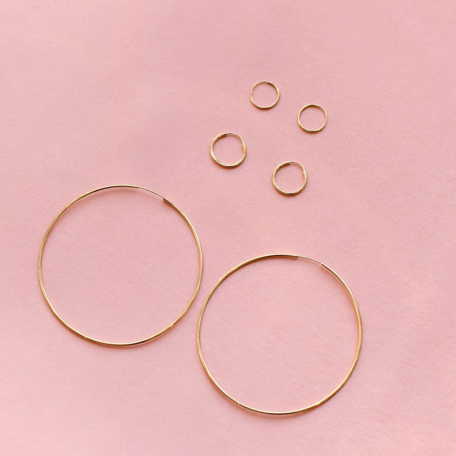 Large Endless Hoop Earring 14K