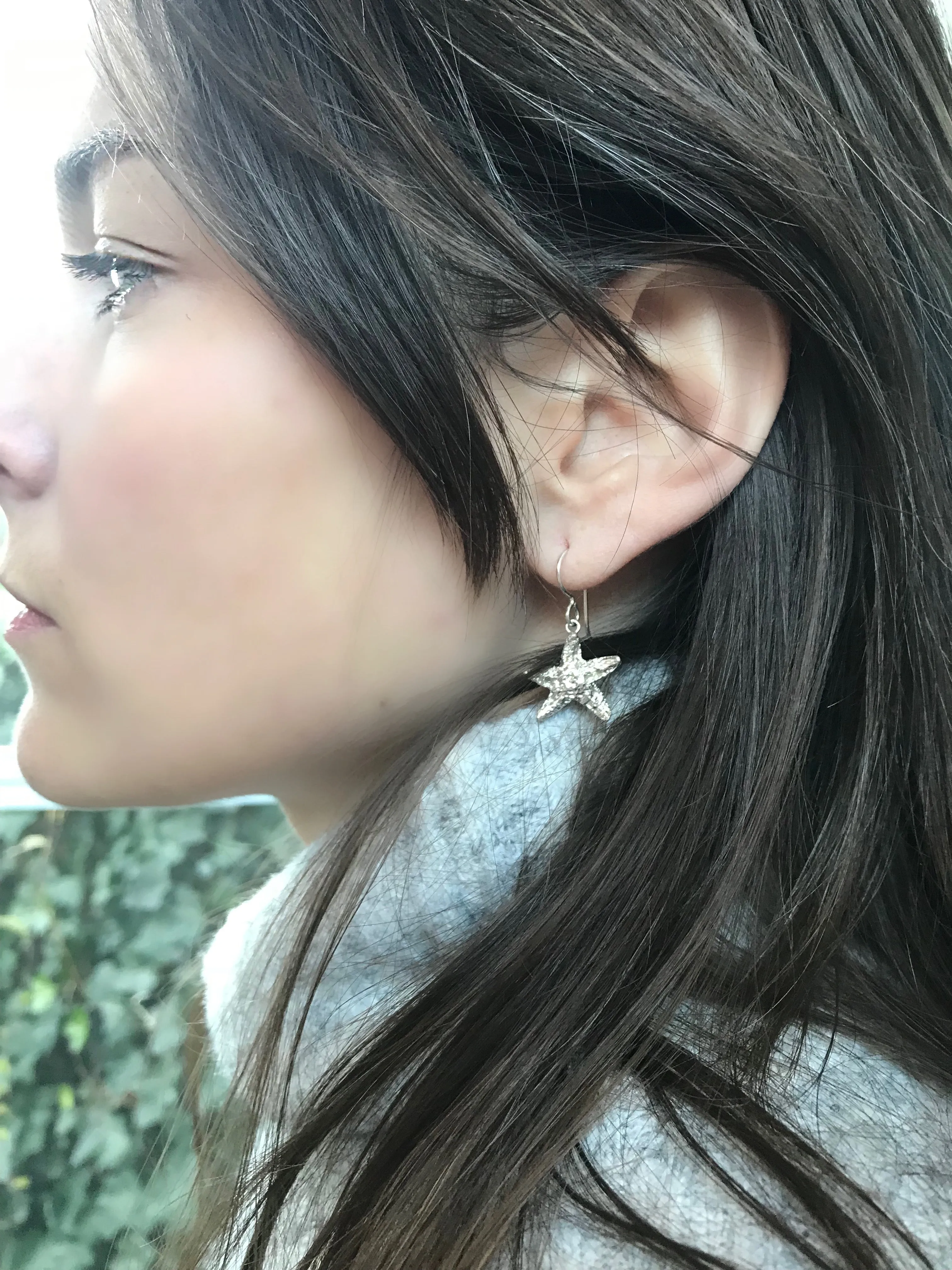 Large Starfish Dangle Earrings