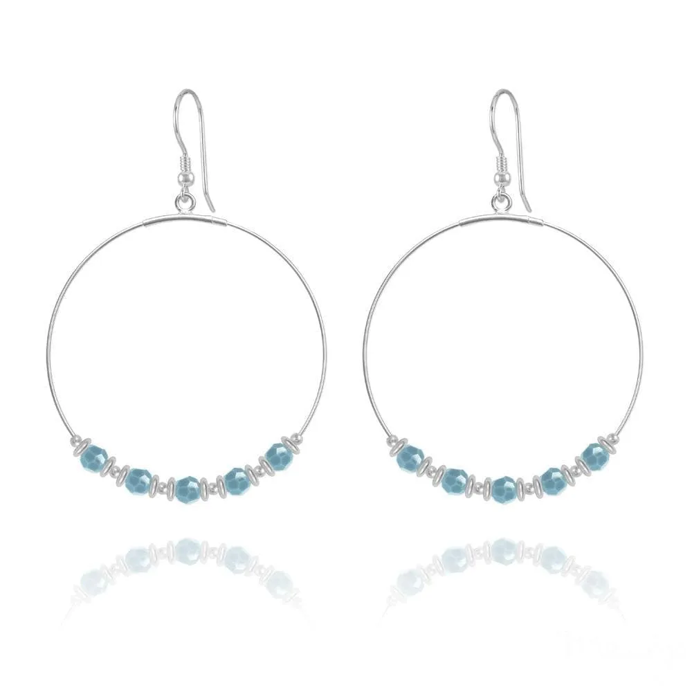 Large Turquoise Hoop earrings