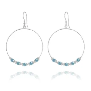 Large Turquoise Hoop earrings