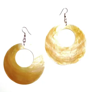 Large White Abalone Earrings