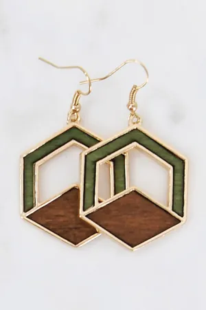 Laser Cut Wooden Earrings